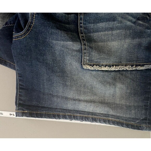 Torrid Denim Shorts Plus 18 Retro 70s Skater Medium Wash Blue Jeans Stretch 42x7 - Picture 8 of 11